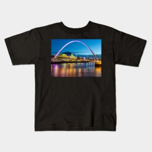 Night at Newcastle Quayside Kids T-Shirt